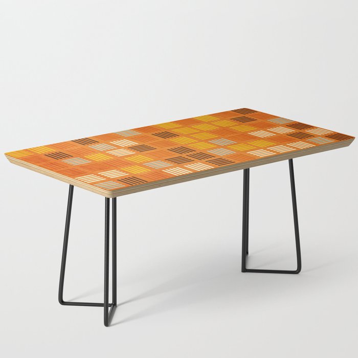 Geometric Modern Abstract Pattern Unique MCM Decor Coffee Table Gallery Image 1