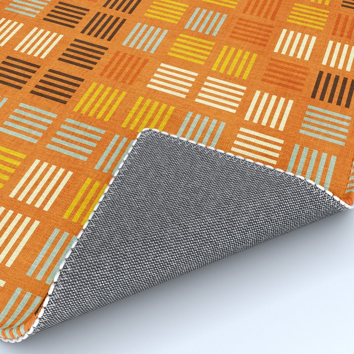 Geometric Modern Abstract Pattern Unique MCM Decor Rug Gallery Image 4