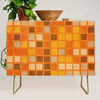 Geometric Modern Abstract Pattern Unique MCM Decor Credenza Gallery Image 1