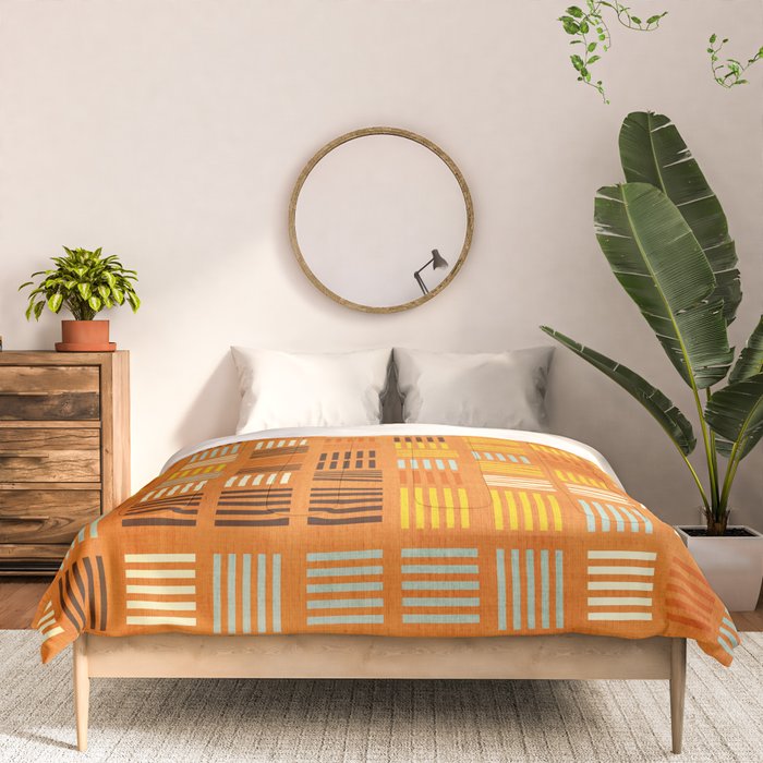 Geometric Modern Abstract Pattern Unique MCM Decor Comforter Gallery Image 3