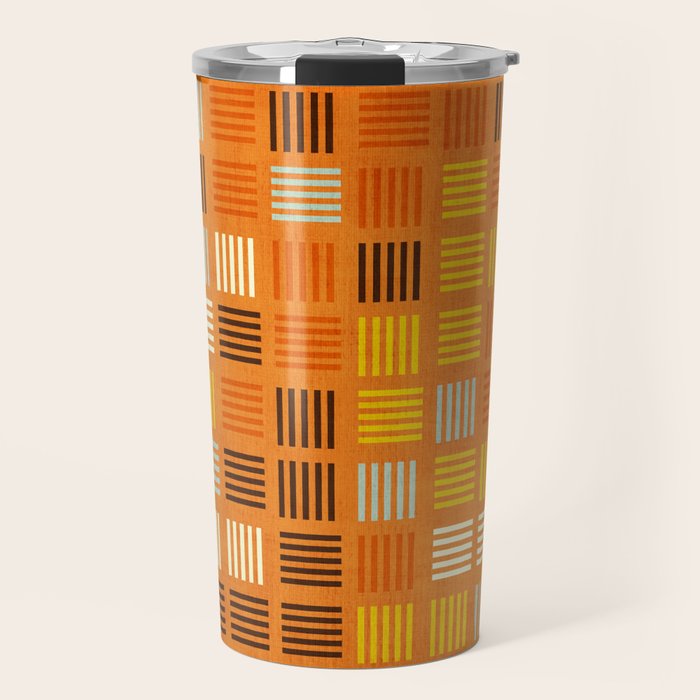 Geometric Modern Abstract Pattern Unique MCM Decor Travel Mug Gallery Image 1