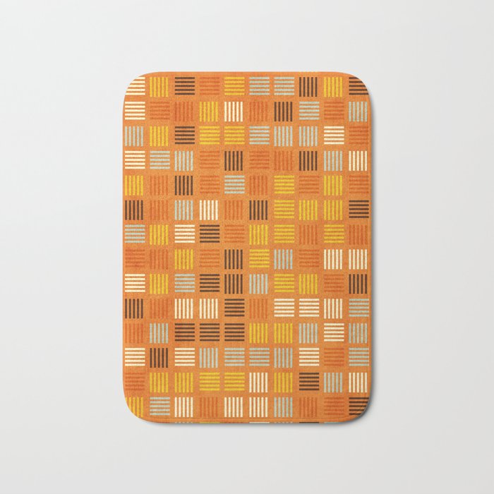Geometric Modern Abstract Pattern Unique MCM Decor Bath Mat Gallery Image 1