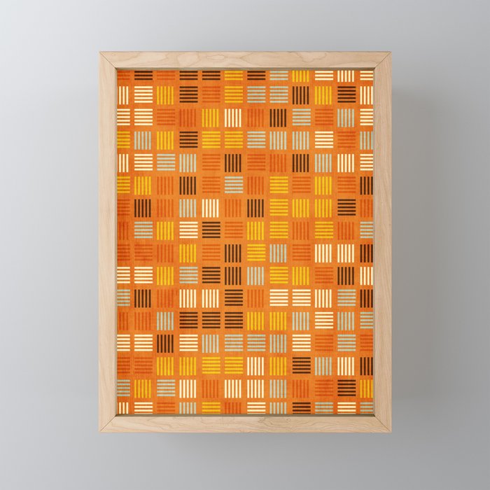 Geometric Modern Abstract Pattern Unique MCM Decor Mini Art Print Gallery Image 1