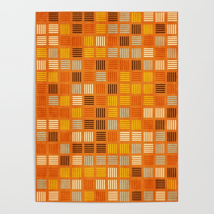 Geometric Modern Abstract Pattern Unique MCM Decor Poster Gallery Image 4