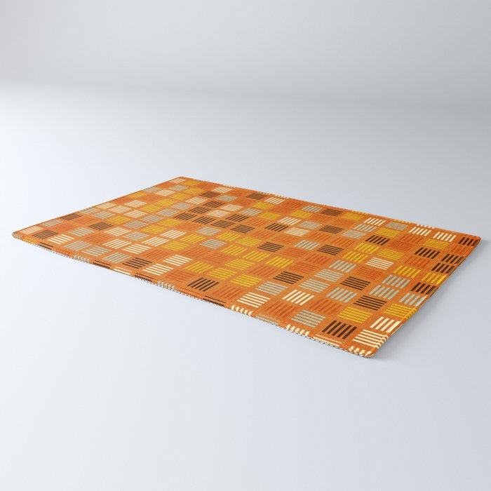 Geometric Modern Abstract Pattern Unique MCM Decor Rug Gallery Image 3
