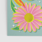 Drippy Daisy Dreamscape - Electric on Blue Poster Gallery Image 3