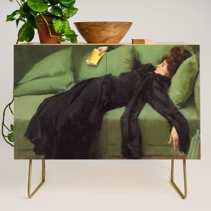 A Decadent Girl - Ramon Casas Credenza Gallery Image 1