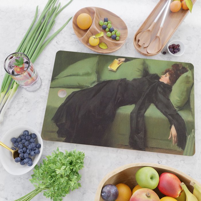 A Decadent Girl - Ramon Casas Cutting Board Gallery Image 2