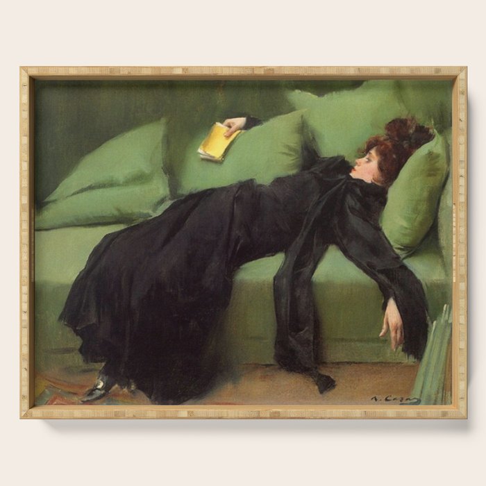 A Decadent Girl - Ramon Casas Serving Tray Gallery Image 1