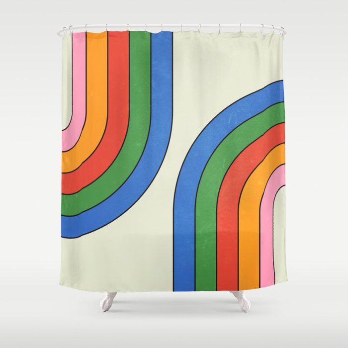 Retro Candy Arches Shower Curtain Gallery Image 1