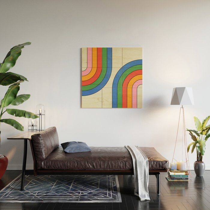 Retro Candy Arches Wood Wall Art Gallery Image 2