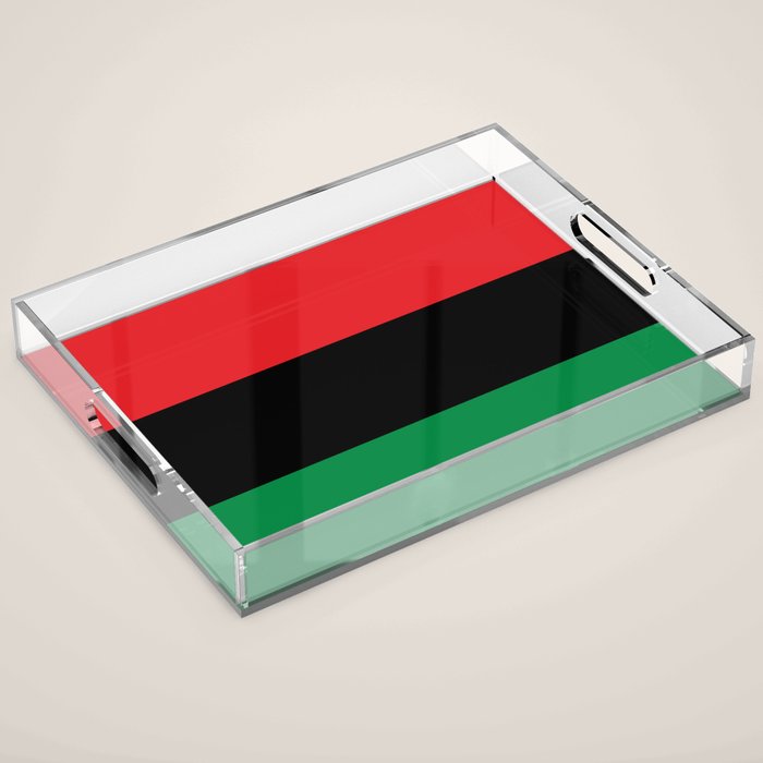 Pan African UNIA Flag Acrylic Tray Gallery Image 1