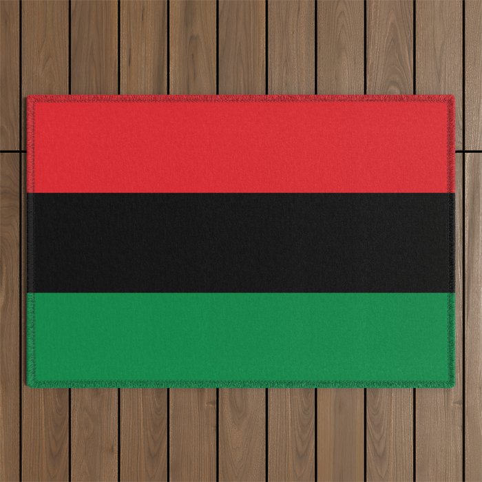 Pan African UNIA Flag Outdoor Rug Gallery Image 1