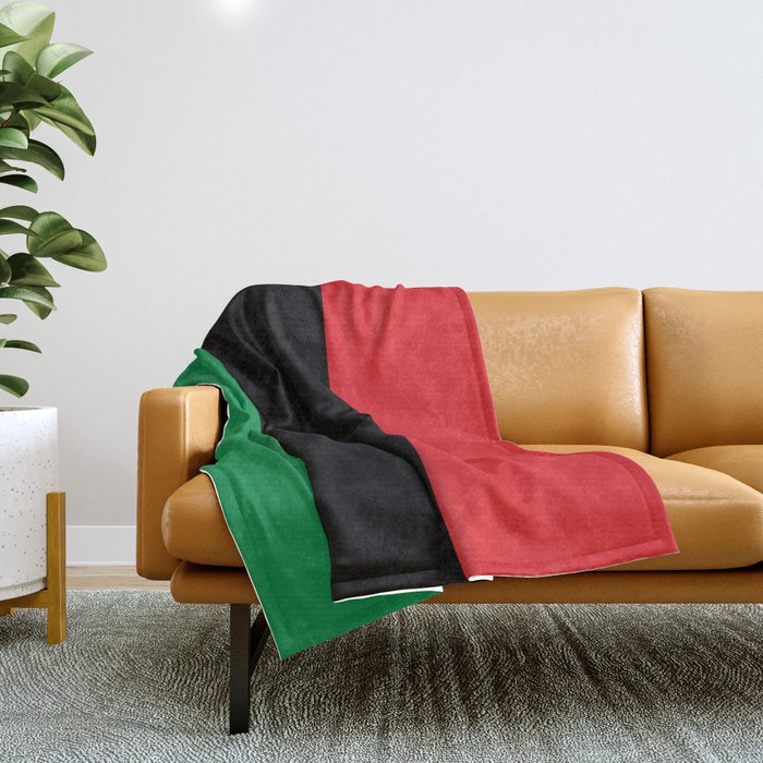 Pan African UNIA Flag Throw Blanket Gallery Image 1