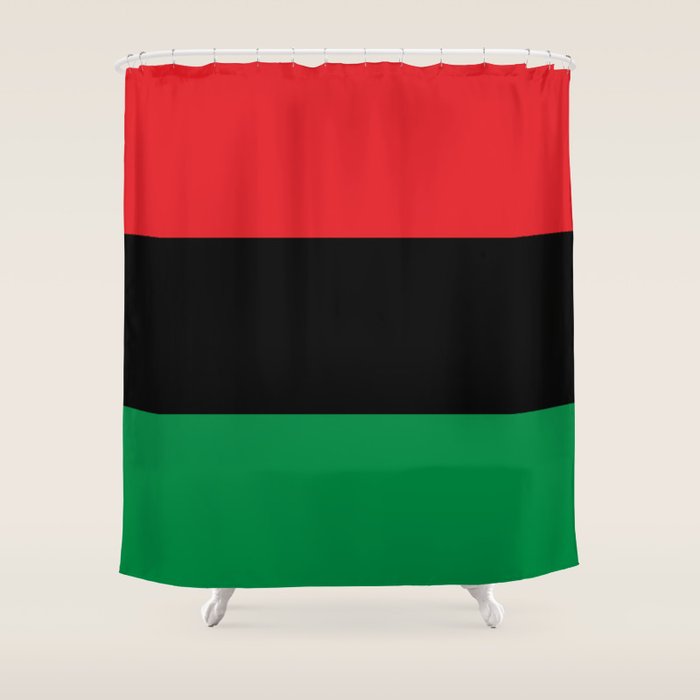 Pan African UNIA Flag Shower Curtain Gallery Image 1