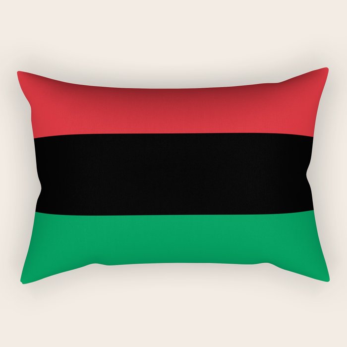 Pan African UNIA Flag Rectangular Pillow Gallery Image 2