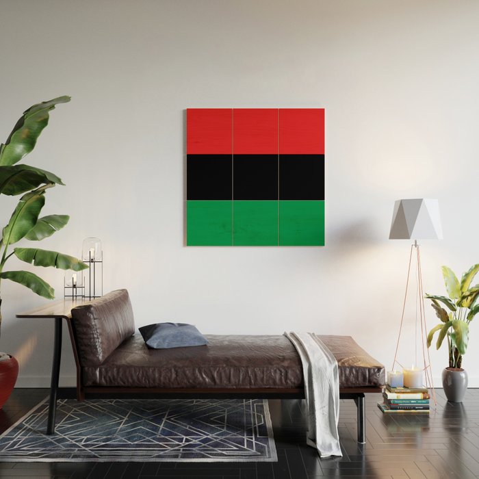 Pan African UNIA Flag Wood Wall Art Gallery Image 2