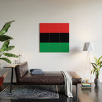 Pan African UNIA Flag Wood Wall Art Gallery Image 2