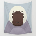 Whimsy Platypus, Animal Portrait Wall Tapestry Gallery Image 4