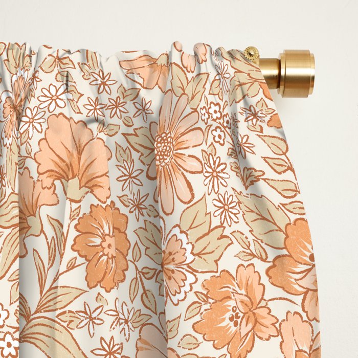 Posey - peach Window Curtain Gallery Image 2