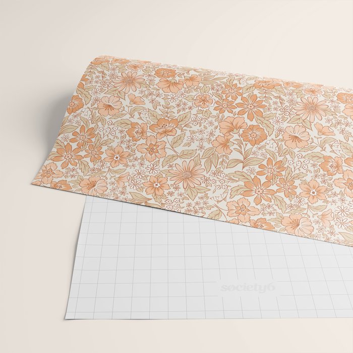 Posey - peach Wrapping Paper Gallery Image 2