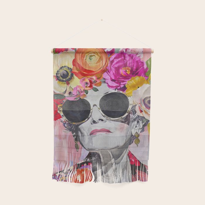 Ageless Glamour And Grace Unbound Female Portrait With Flowers Wall Hanging Gallery Image 1