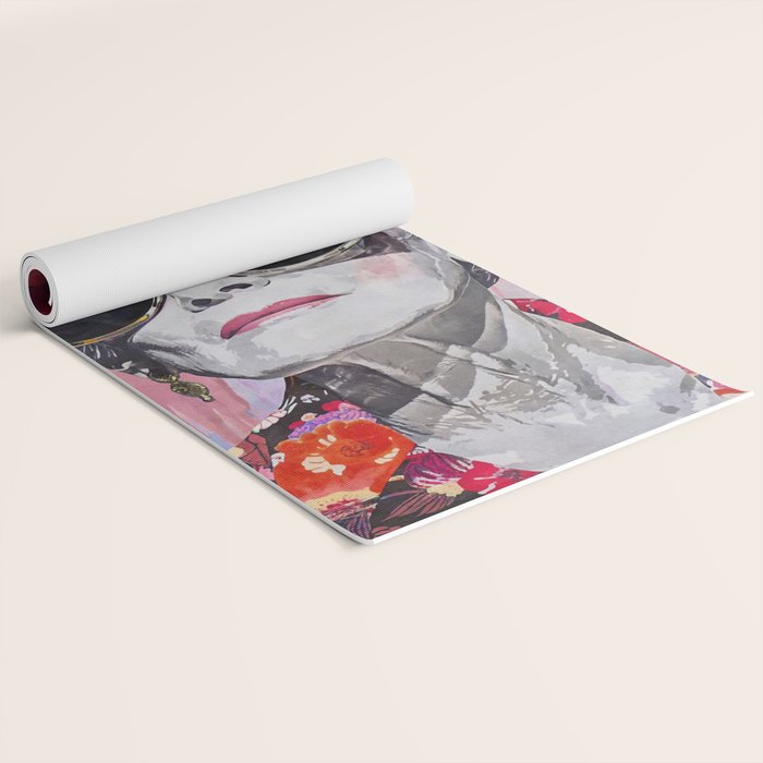 Ageless Glamour And Grace Unbound Female Portrait With Flowers Yoga Mat Gallery Image 2