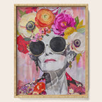 Ageless Glamour And Grace Unbound Female Portrait With Flowers Serving Tray Gallery Image 1
