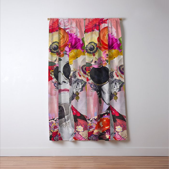 Ageless Glamour And Grace Unbound Female Portrait With Flowers Window Curtain Gallery Image 3