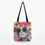 Ageless Glamour And Grace Unbound Female Portrait With Flowers Tote Bag Gallery Image 2