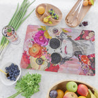Ageless Glamour And Grace Unbound Female Portrait With Flowers Cutting Board Gallery Image 2