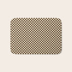 Chocolate Brown and Cream Checkerboard Squares Bath Mat Gallery Image 1