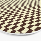 Chocolate Brown and Cream Checkerboard Squares Bath Mat Gallery Image 3