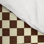Chocolate Brown and Cream Checkerboard Squares Comforter Gallery Image 4