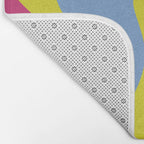 Retro Liquid Swirl Bright Pop Colorful Abstract Pattern in Spring Blue Green Lime Pink Orange Bath Mat Gallery Image 2