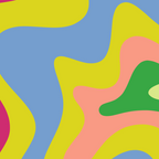 Retro Liquid Swirl Bright Pop Colorful Abstract Pattern in Spring Blue Green Lime Pink Orange Coffee Mug Gallery Image 2