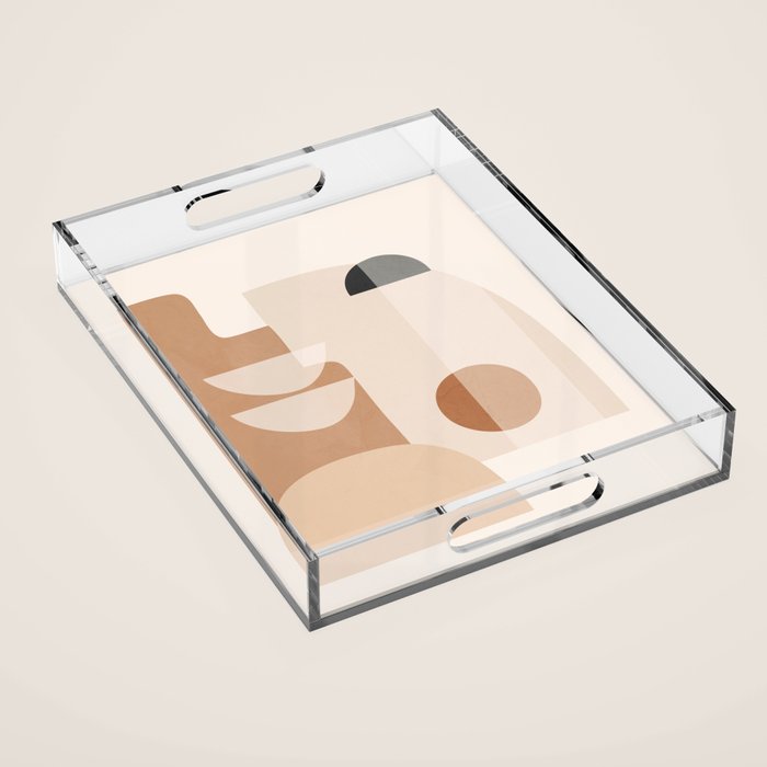 Abstract Minimal Shapes 5 Acrylic Tray Gallery Image 1