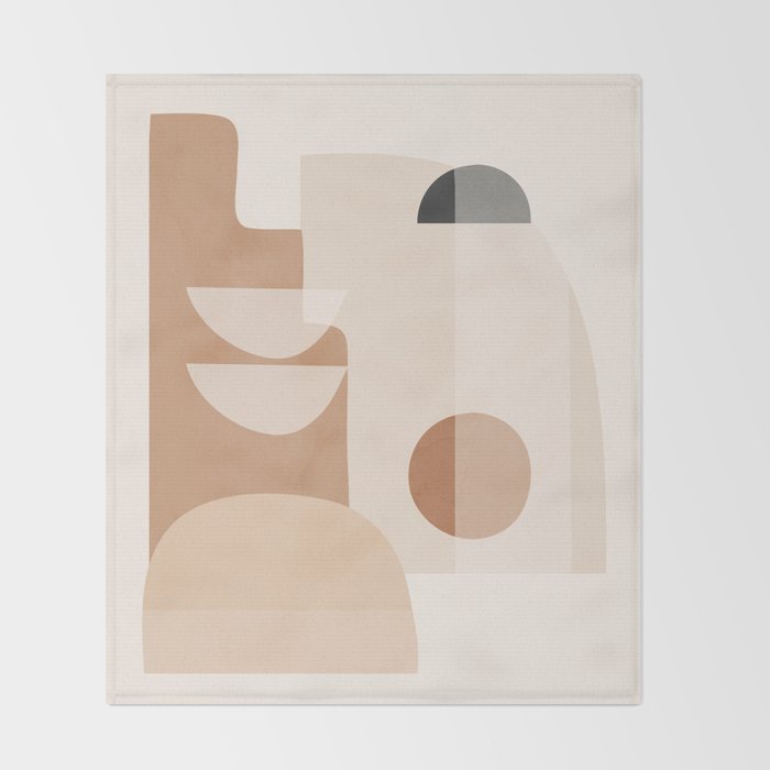 Abstract Minimal Shapes 5 Throw Blanket Gallery Image 2