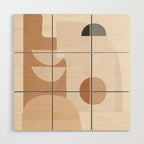 Abstract Minimal Shapes 5 Wood Wall Art Gallery Image 1