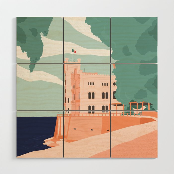 Trieste Castle, Italy Wood Wall Art Gallery Image 1