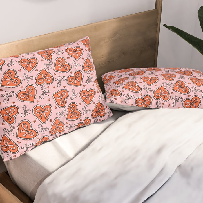 Heart Bow Print Pillow Sham Gallery Image 2