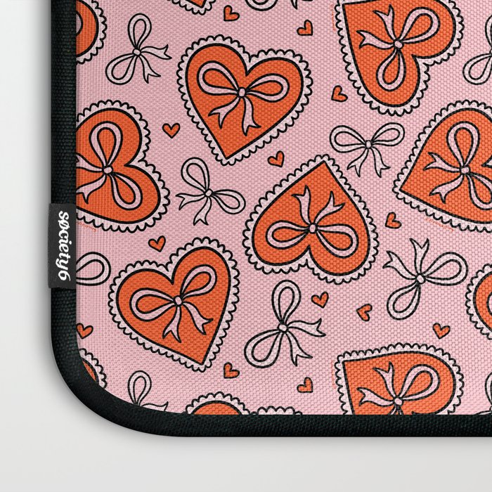 Heart Bow Print Laptop Sleeve Gallery Image 3