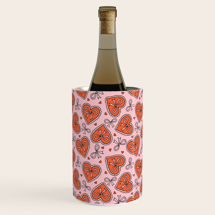 Heart Bow Print Wine Chiller Gallery Image 1