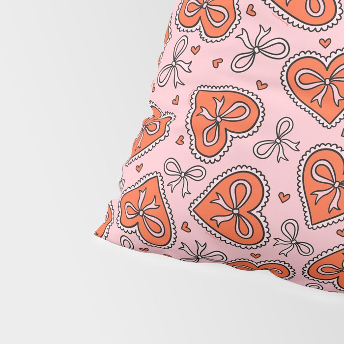 Heart Bow Print Pillow Sham Gallery Image 4
