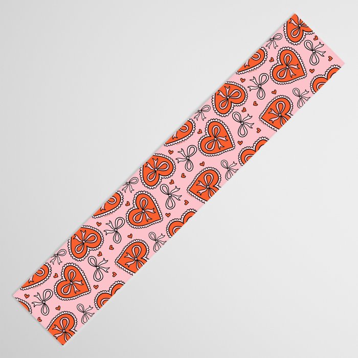 Heart Bow Print Table Runner Gallery Image 3