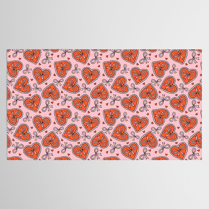 Heart Bow Print Tablecloth Gallery Image 2