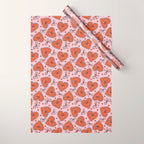 Heart Bow Print Wrapping Paper Gallery Image 1