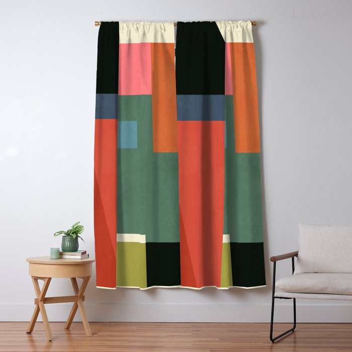 Geometric Shapes 28 Window Curtain Gallery Image 1