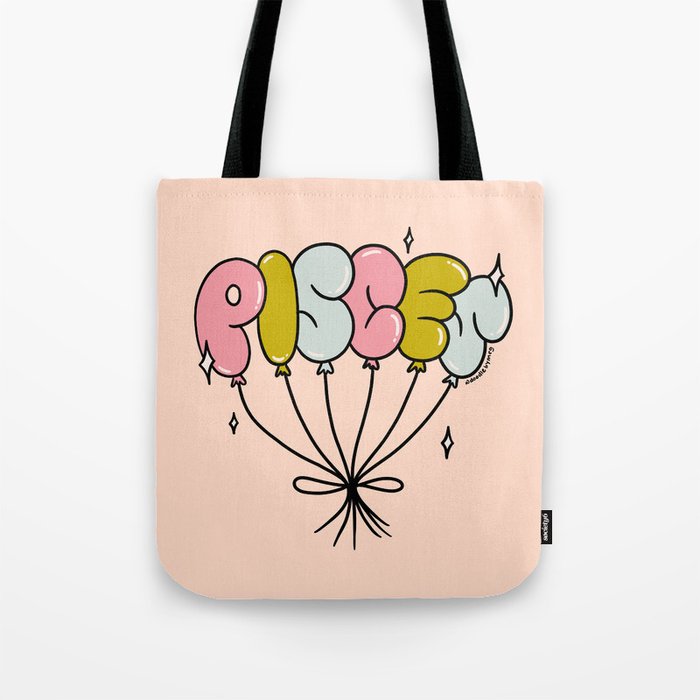 Pisces Balloons Tote Bag Gallery Image 1