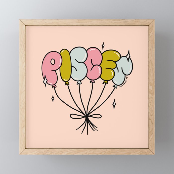 Pisces Balloons Mini Art Print Gallery Image 1